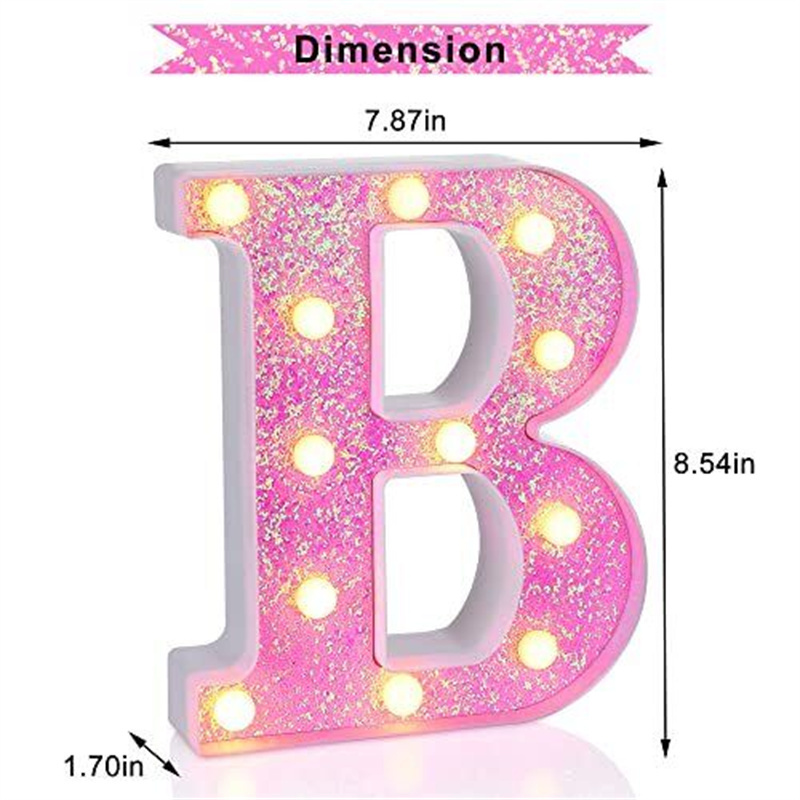 LED Lighted Alphabet Letters Luminous Number Lamp Decor for Home Wedding or Birthday Night Light Wall Stickers Light Christ