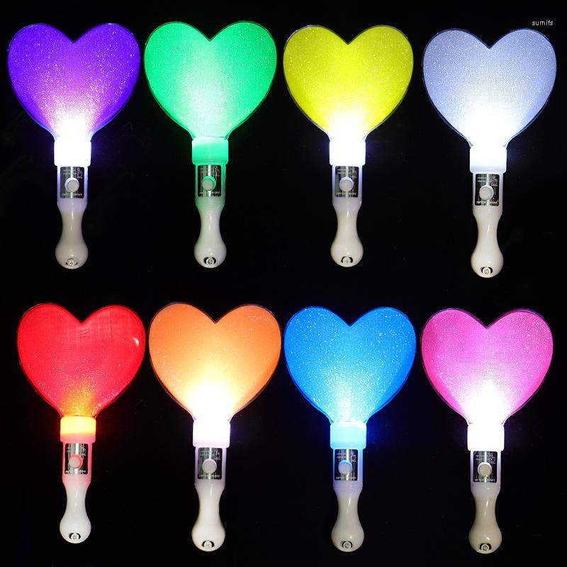 Led Party Rave LED Heart stick Flashing Light stick glow in the Dark Wedding Concert Event Party Supplies Decoration