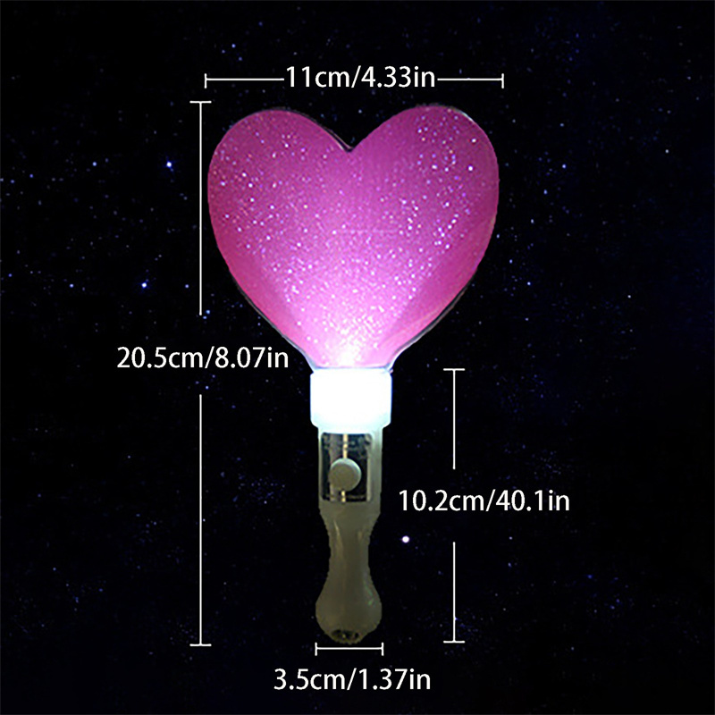 Led Party Rave LED Heart stick Flashing Light stick glow in the Dark Wedding Concert Event Party Supplies Decoration