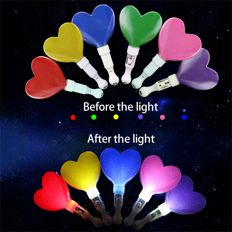 Led Party Rave LED Heart stick Flashing Light stick glow in the Dark Wedding Concert Event Party Supplies Decoration