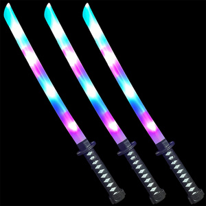 Party Kids Cosplay Luminescence Prop Flash Sword Light Up Toys Saber Pixel Double Flashing Music Led Flashing Toy Swords