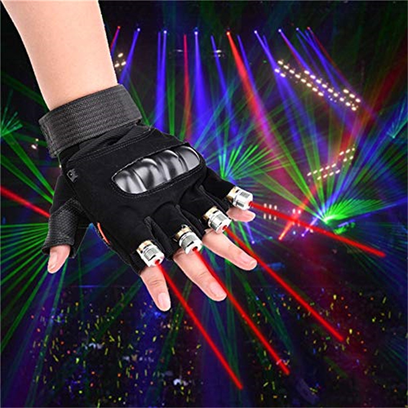 Laser Gloves Multi-line 4 Heads Beam Light DJ Disco For Finger Halloween Christmas Party Nightclub Singer Dancing Props