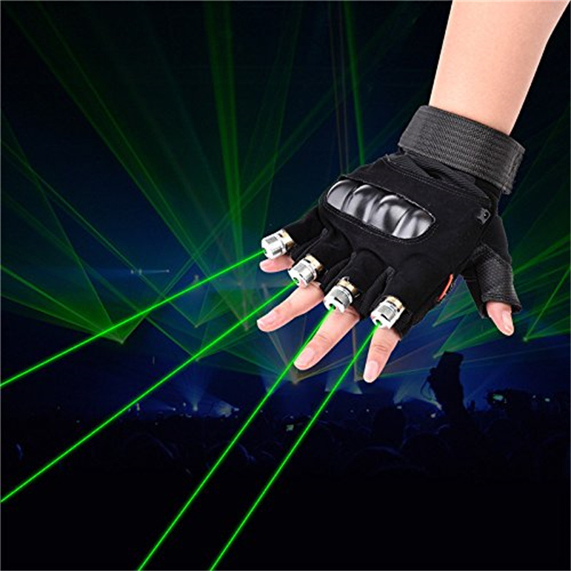 Laser Gloves Multi-line 4 Heads Beam Light DJ Disco For Finger Halloween Christmas Party Nightclub Singer Dancing Props