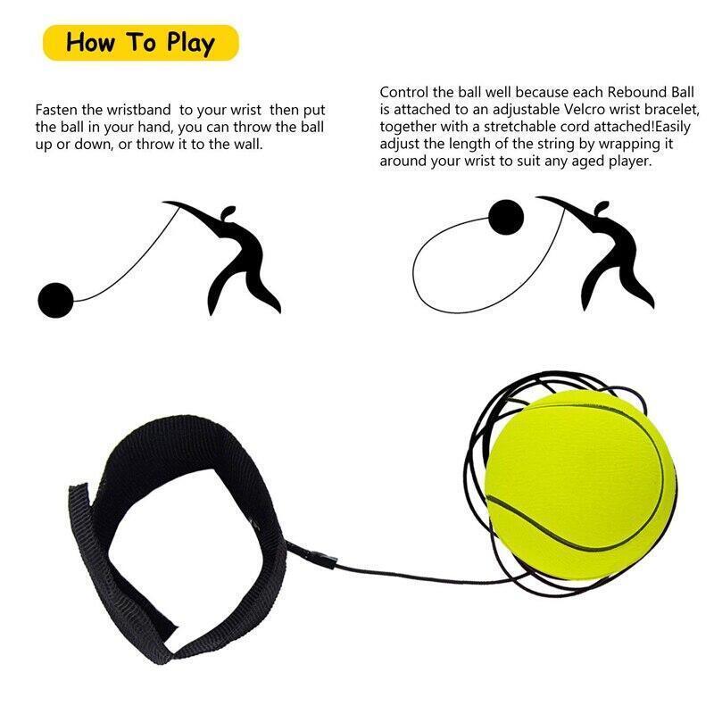 Sport Return Sponge Rubber Hand Ball Game Exercises Bouncing Elastic On Nylon String Children Kids Outdoor Toy Ball