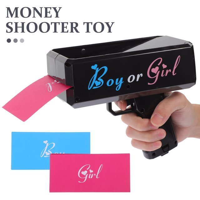 Money Spray Toys Gender Reveal Prop Cash Party Favor Gender Reveal Party Supply Money Toy Money for Party Plastic Paper Boy Girl