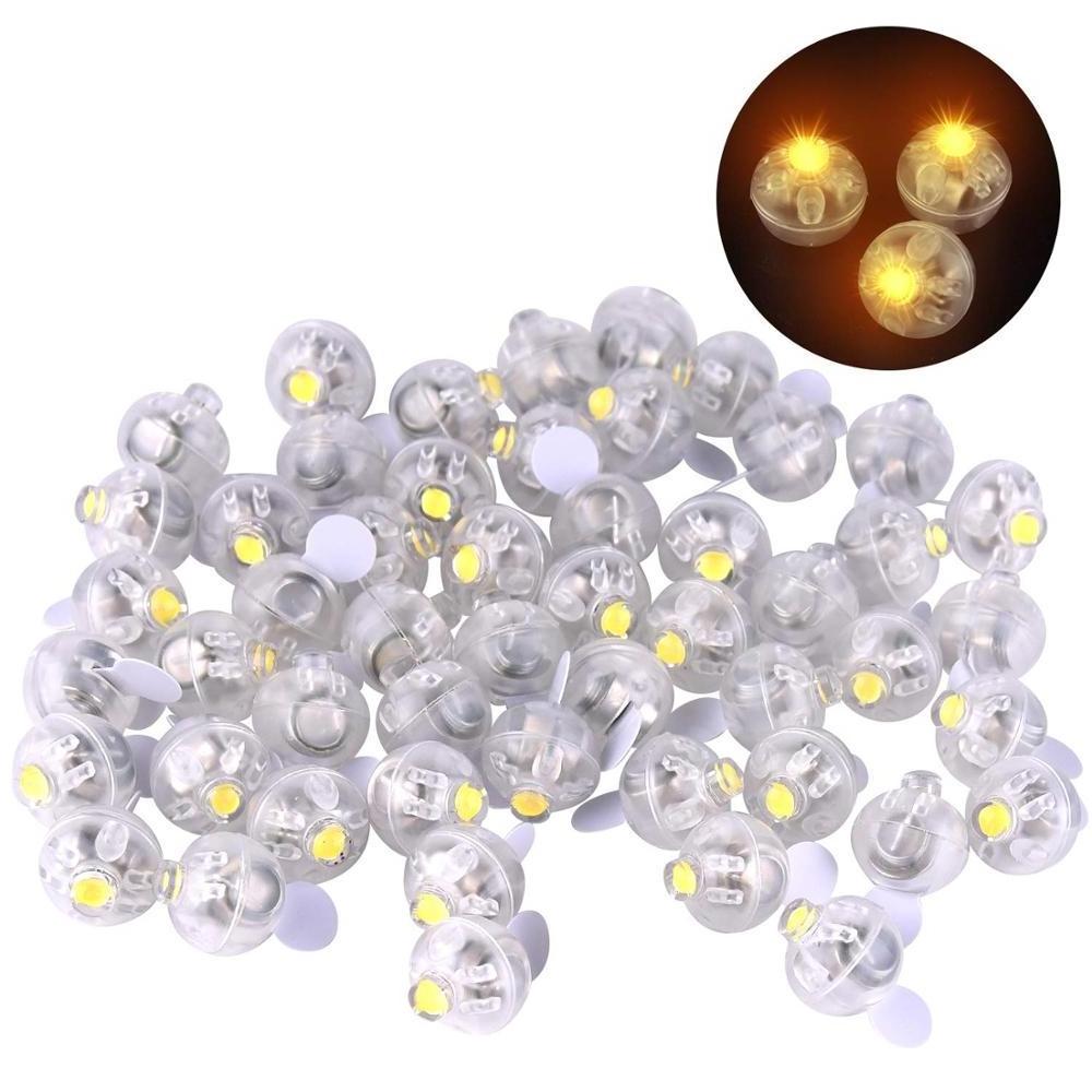 Mini LED Lights Balloons Paper Lanterns Lights Yellow Light Ball Lamp For Christmas Party Decorations