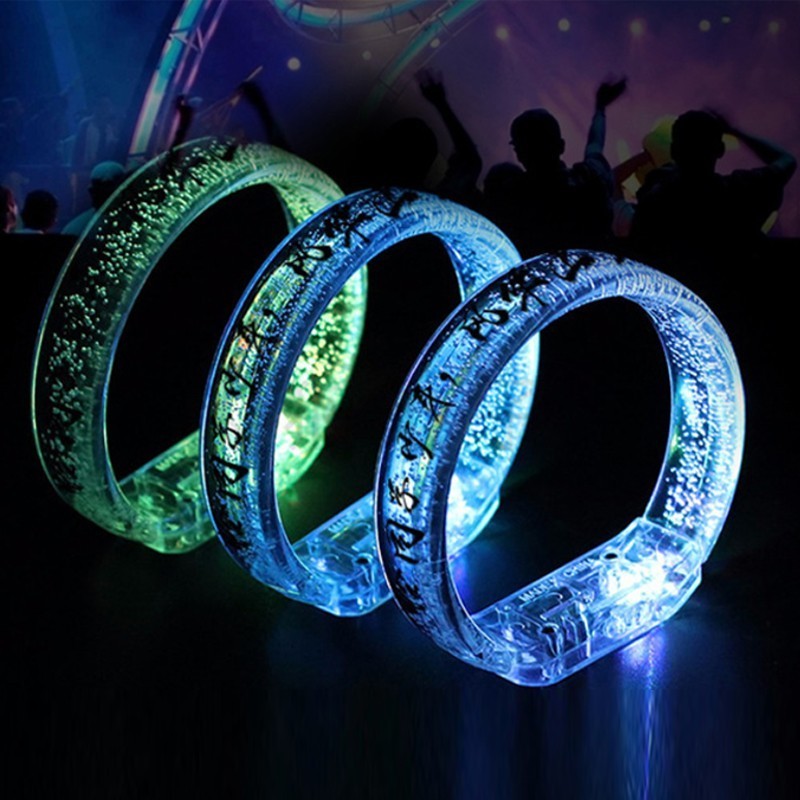 LED Flash Bracelets Multicolor Light Up Bubble Bracelet Glowing Toy Stick Party Favors Luminous Christmas Toys Wristband