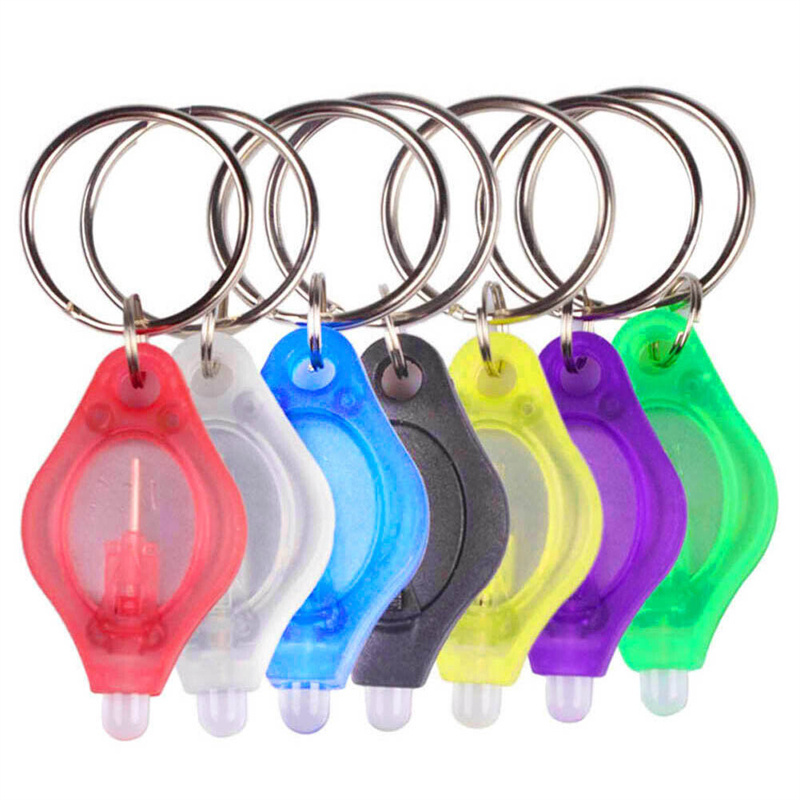 Mini Keychain Squeeze Light Micro LED Flashlight Torch Emergency Key Ring Light for Outdoor Camping Hiking