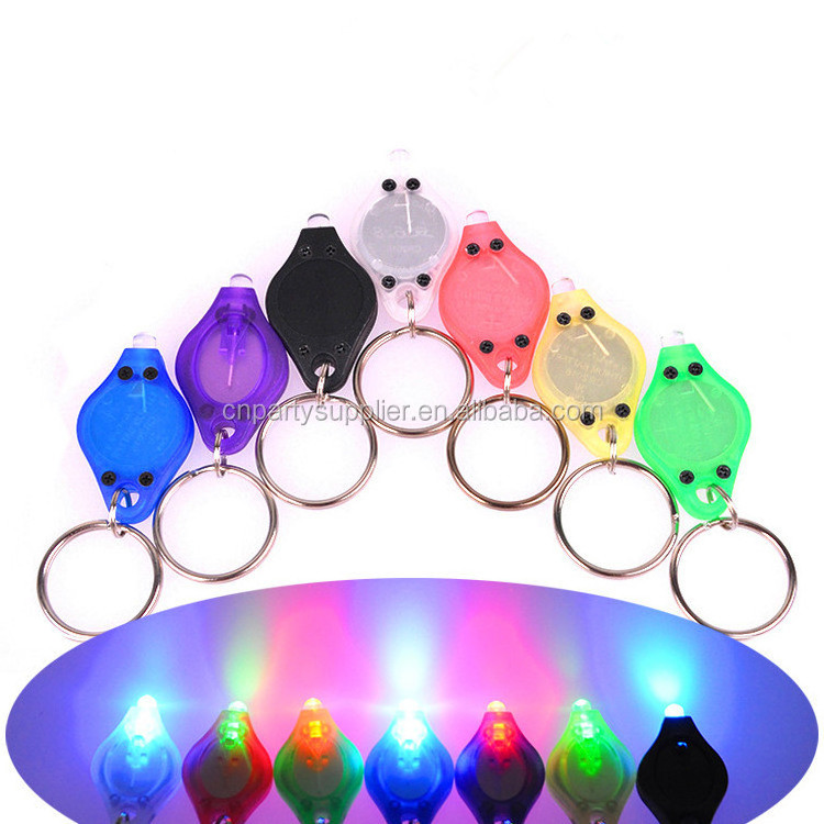 Mini Keychain Squeeze Light Micro LED Flashlight Torch Emergency Key Ring Light for Outdoor Camping Hiking