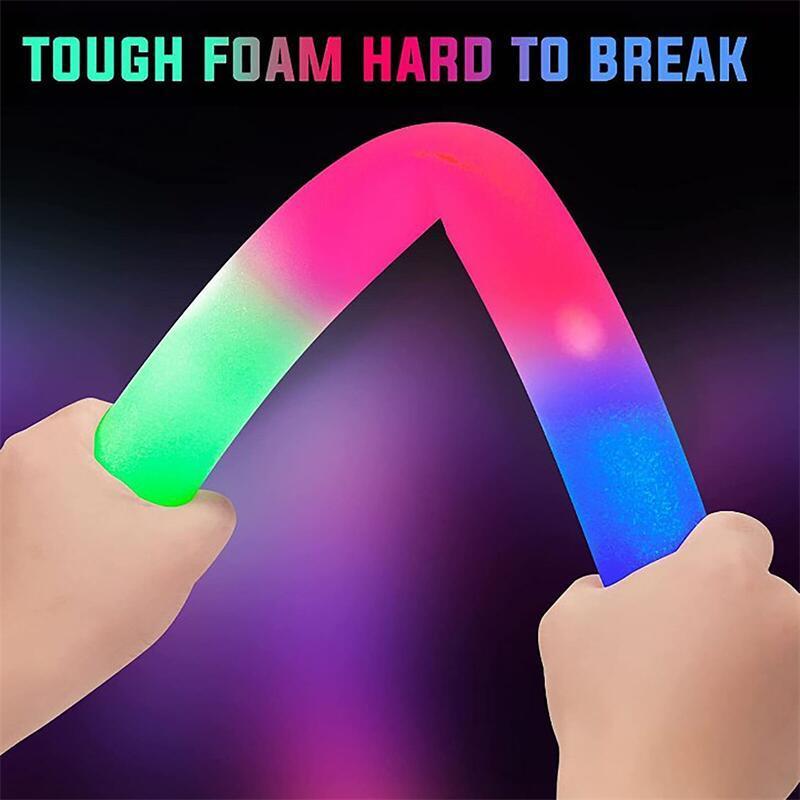 Led Foam Bar Glow In The Dark Light-Up Foam Sticks LED Soft Batons Rave Glow Wands Flashing Tube Concert for Party