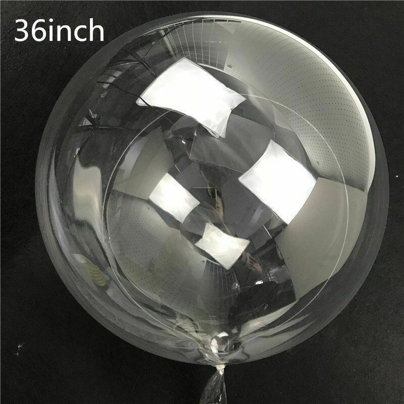 8/10/18/24/36inch Clear Bubble Balloons PVC Helium Ballons Transparent Round Shape Bobo Balloon For Birthday Wedding Decorations