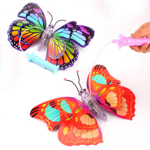 Electric butterfly portable lantern kid's toy music wings flashing butterfly illuminated LED Glowing Flashing Colorful butterfly