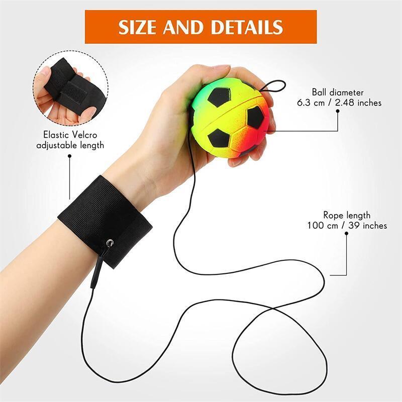 Sport Return Sponge Rubber Hand Ball Game Exercises Bouncing Elastic On Nylon String Children Kids Outdoor Toy Ball