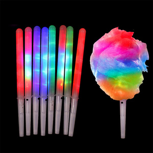 New Type Led Cotton Candy Light Cones Colorful Glowing Luminous Marshmallow Cone Stick Party Favors Supply Flashing Color