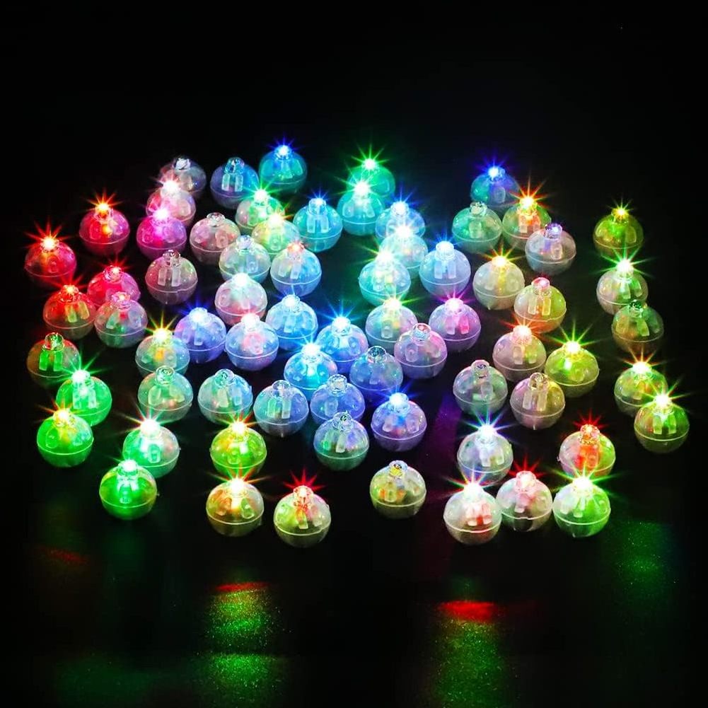 Mini LED Lights Balloons Paper Lanterns Lights Yellow Light Ball Lamp For Christmas Party Decorations