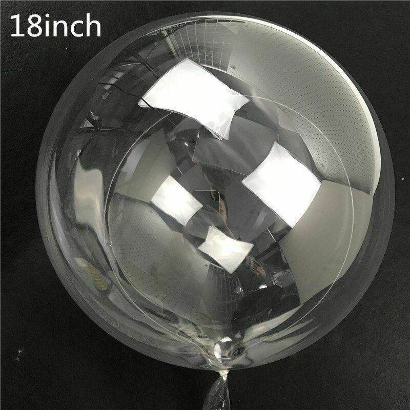 8/10/18/24/36inch Clear Bubble Balloons PVC Helium Ballons Transparent Round Shape Bobo Balloon For Birthday Wedding Decorations