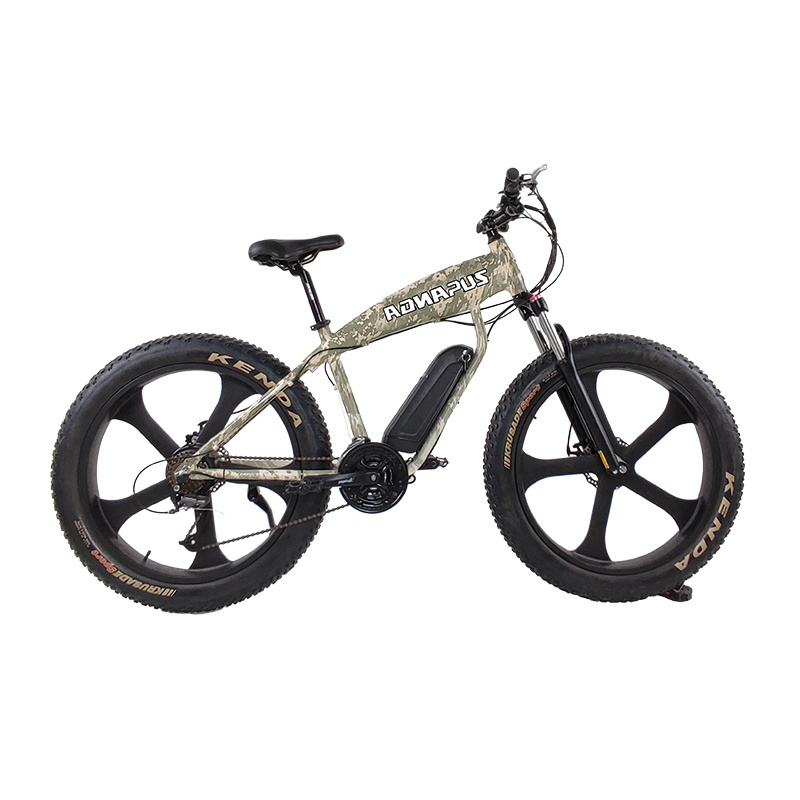 Motorlife 26 inch Electric Fat Bike 500W full suspension snow beach electric mountain bike fat tire ebike