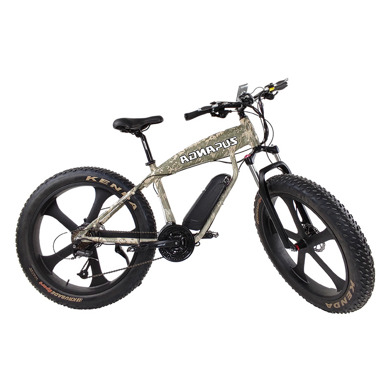 Motorlife 26 inch Electric Fat Bike 500W full suspension snow beach electric mountain bike fat tire ebike