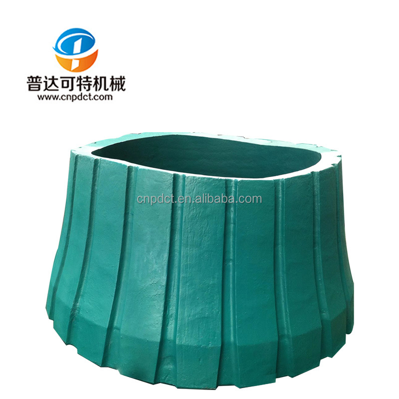 High manganese steel wear resistant cone crusher mantle concave parts spare wear liner