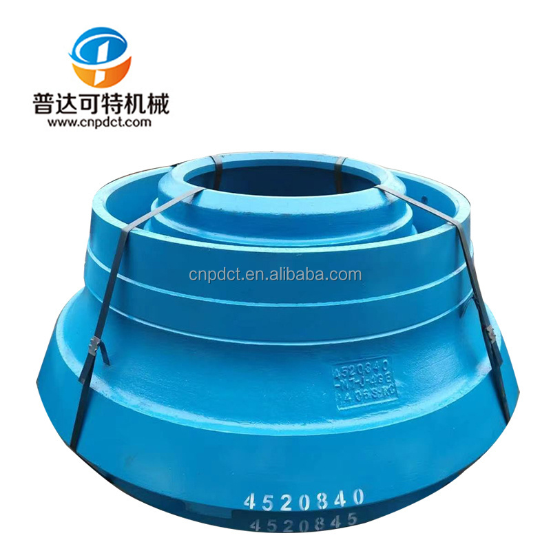 High manganese steel wear resistant cone crusher mantle concave parts spare wear liner