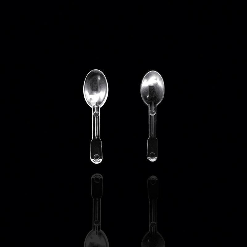 TOPEAK 5cm plastic food grade mini transparent spoon, Disposable small cake ice cream scoop