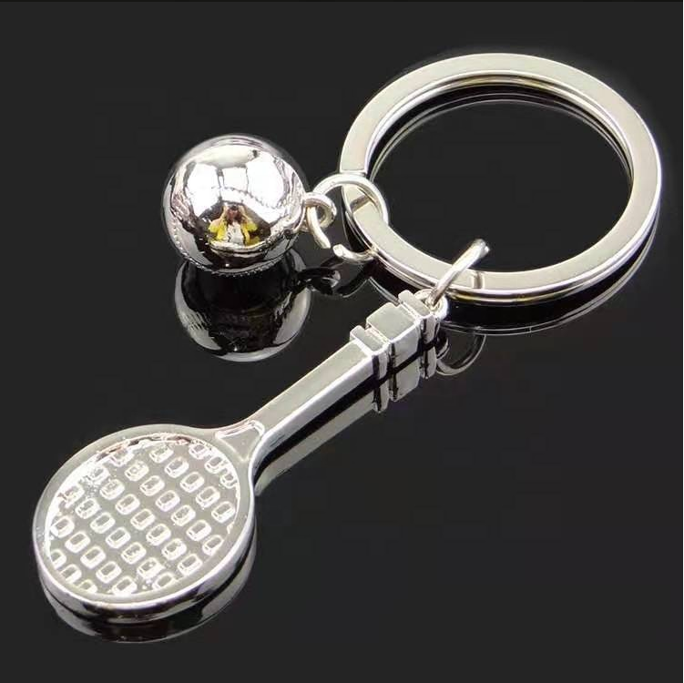 new mini simulation creative sports badminton racket tennis key ring wholesales and retails 3D simulation key chains