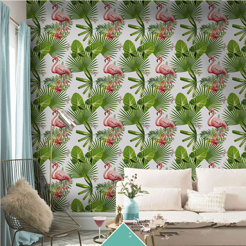 Popular plant and flower pattern waterproof PVC Adhesive wallpaper for furniture  living room and furniture