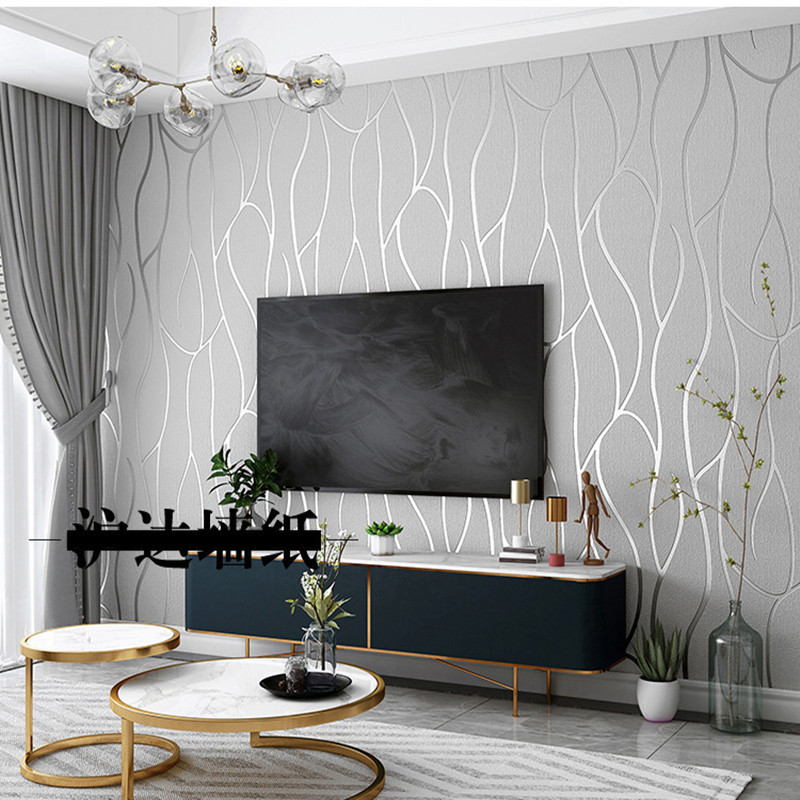 High quality wallpaper modern 3D 3d non woven wallpaper living room TV background wall wallpaper