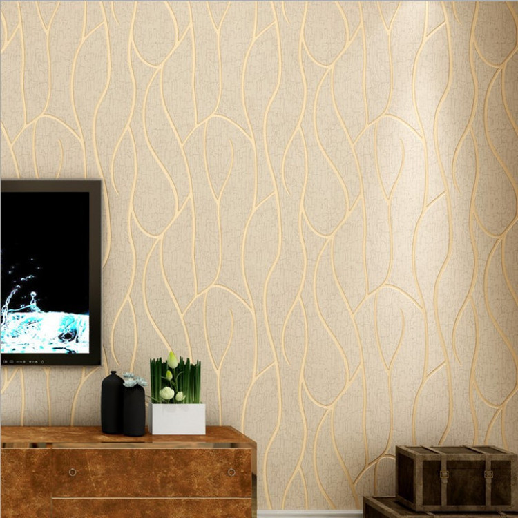 Modern simple 3D curved stripe wallpaper wallpaper bedroom living room background wall hotel restaurant luxury branch wallpaper