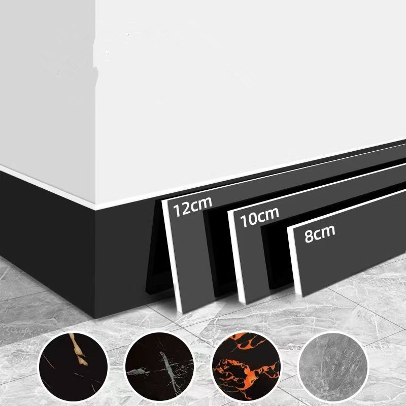 6cm/8cm/10cm/12cm/15cm 3D foam PVC Modern Skirting Board Luxury Self Adhesive Baseboard for living room home Decorative molding