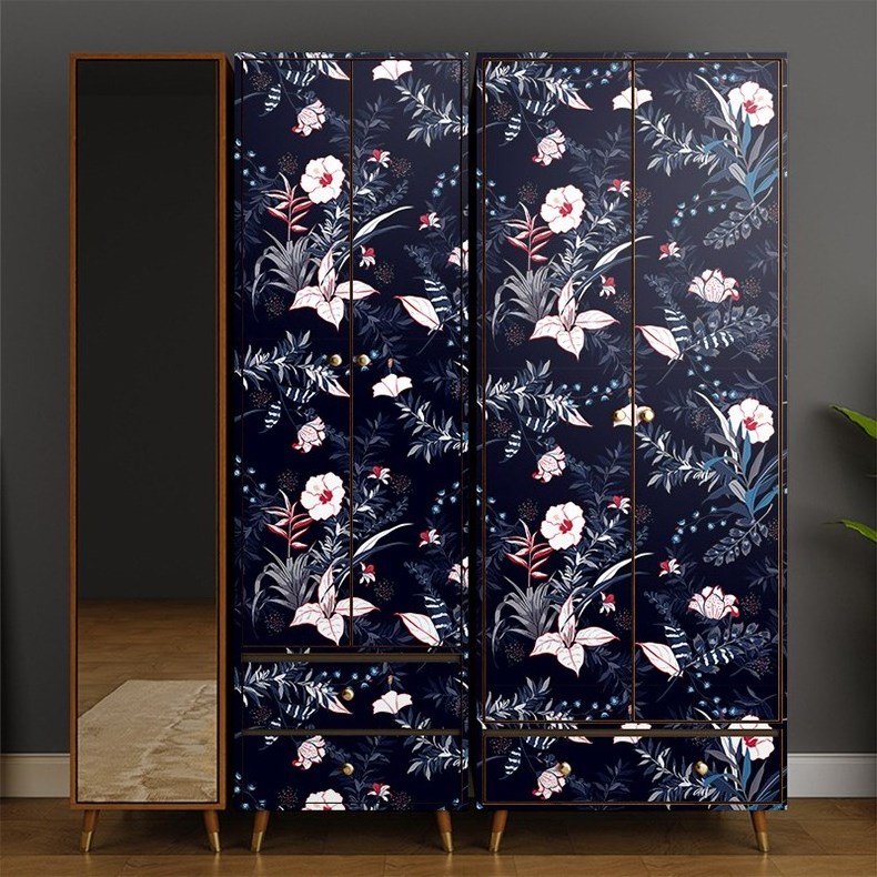 High quality  tropical rain forest wind style  PVC Self-Adhesive peel & stick wallpaper roll for furniture wall covering