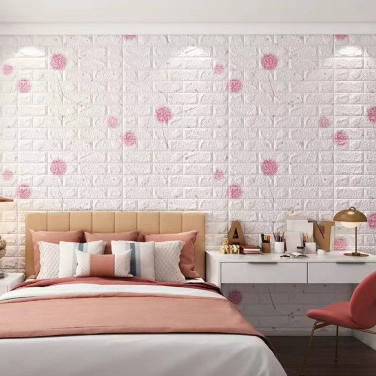 Waterproof Papel  Mural PE Wall Panels 3d Brick Wallpaper 3d Foam Wall Stickers for Home Decoration