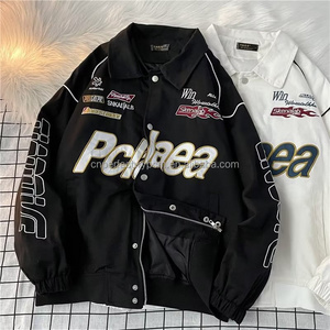 Wholesale Oem Cotton Motorcycle Jacket bicycle jackets  Custom Embroidery Logo Patch All Over Vintage Nascar Race Jacket Men