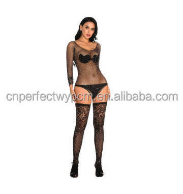 Sexy Stockings Rhinestone Thigh High Stockings Carnival Tights Fishnet Women Over Knee Stockings Hosiery Plus Size