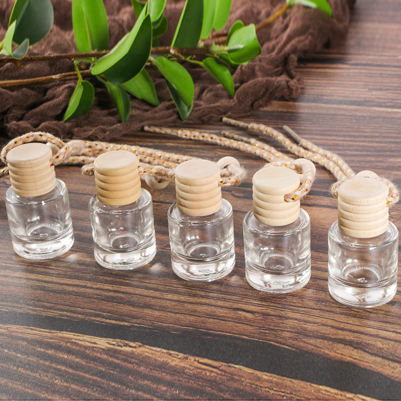 Mini Empty 5ml 8ml 10ml Various Shape Auto Parfum Diffuser Container Car Hanging Glass Bottles Air Freshener Car Perfume Bottle