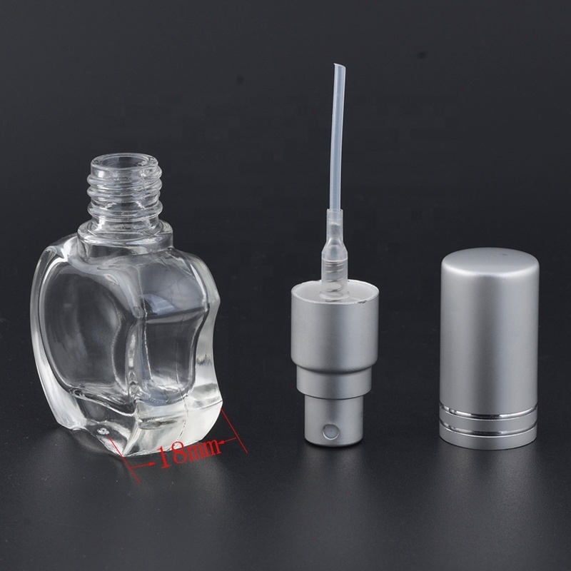 Mini 10ml apple shape glass perfume spray bottles refillable aluminum perfume atomizer glass perfume bottle