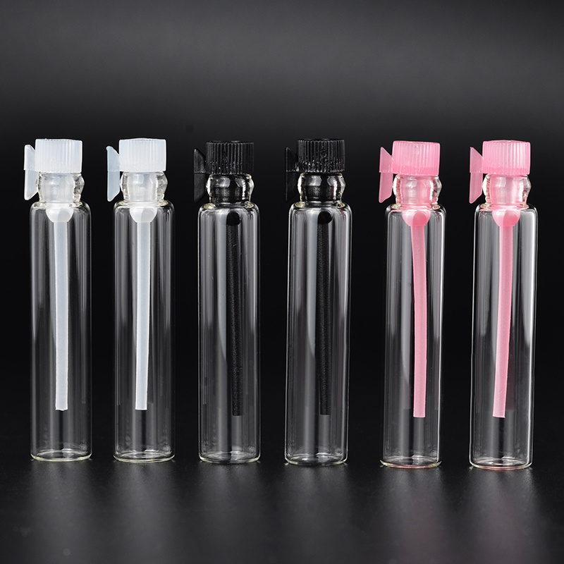 MUB 1ml 2ml Glass Tester Bottle Perfume Sample Vials Mini Glass Tubes with Plastic Stick