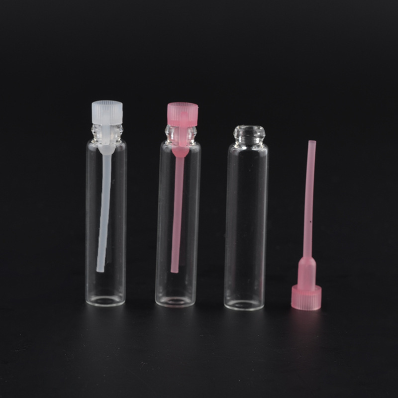 MUB 1ml 2ml Glass Tester Bottle Perfume Sample Vials Mini Glass Tubes with Plastic Stick