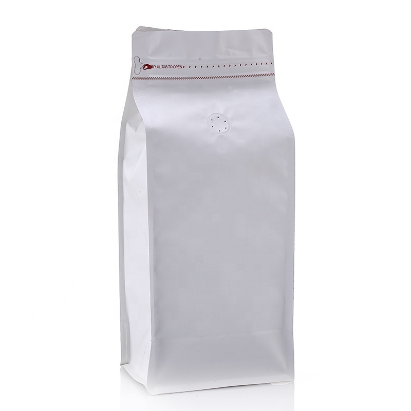 Free Sample Size 32oz 1kg 2lb Costa Rica Square Bottom Coffee Package Bag With Valve And Zipper