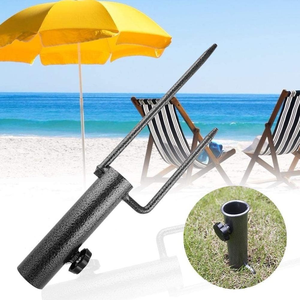 heavy duty bench sand umbrella steel anchor kit sands beaches wind proof firm inground umbrellas stands accessories holders