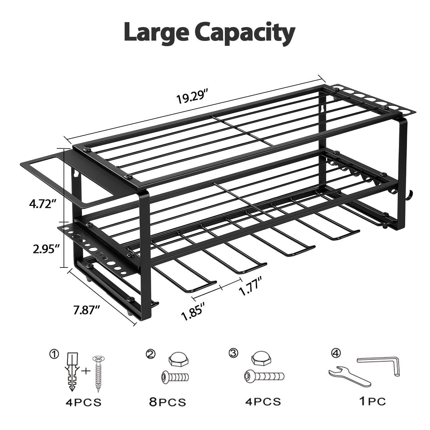 Tool Storage Garage Wall Tool Storage Holders Organizers Storage Household Utility Organizer Rack Men Black Power Tool Organizer