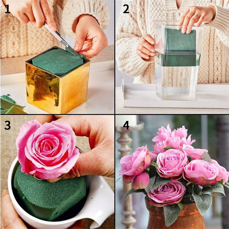 Weddings Home Grafts Bouquet Holder Biodegradable Artificial Flowers Large Green Styrofoam Blocks Wet Brick Floral Foam