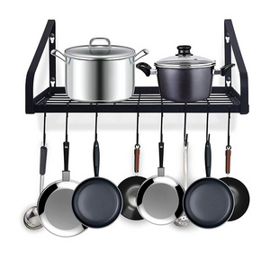 Kitchen Lid Stand Holder Wall Mount Shelf Cupboards Under Cabinet Stainless Hooks Inside Ceiling Mounted Pot Hanging Rack