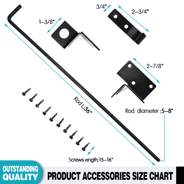 Metal Heavy Duty Fence Drop Rod New Black Pvc Coated Fencing Trellis Gates Steel Modern Drop Rod