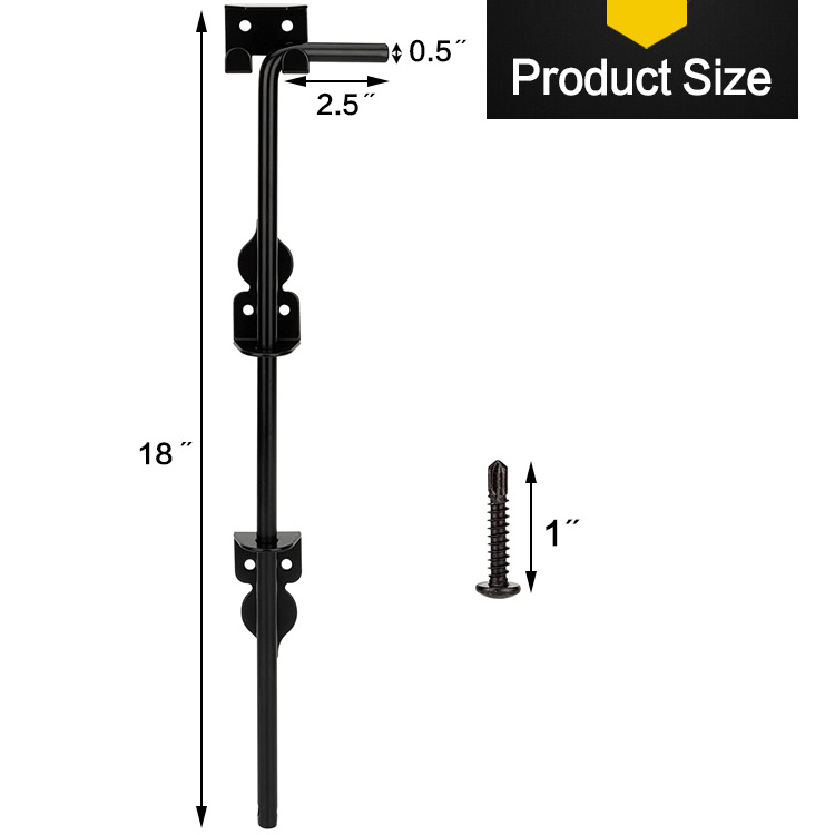 Safety Gate Stoppers Black Door Latches Outdoor Iron Fence Heavy Duty