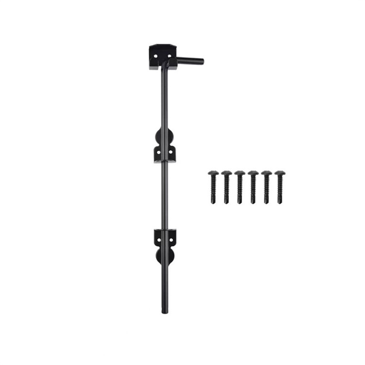 customized sizes heavy duty stainless steel wood fence cane bolt gate drop rods hardware wooden gater holding doors black latch