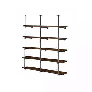 Industrial Shelves Wall Mount Iron Pipe Shelving Bracket for Garage Storage Home Decor Ceiling hung Shelves for Kitchen