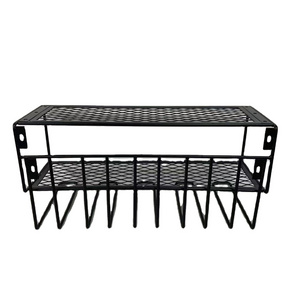 Heavy Duty Metal Removable Design Power Tool Organizer Drill Holder Wall Mount Power Tool Storage Rack with 6 Drill Slots