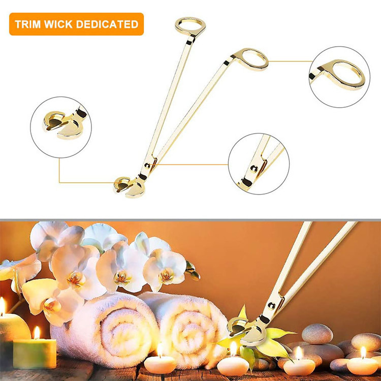 bulk silver candles accessories decorative handle safely extinguisher wick stainless steel trimmers metal candles snuffer