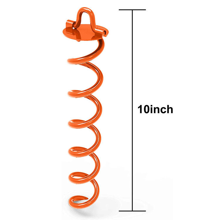 corkscrew shape steel stake ring spiral ground anchor trampoline peg high wind preventing twist anchors stakes screws